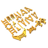 Maxbell 1/14 RC Cars Metal Spare Parts for 14301 14302 Accessory DIY Easy to Install Golden