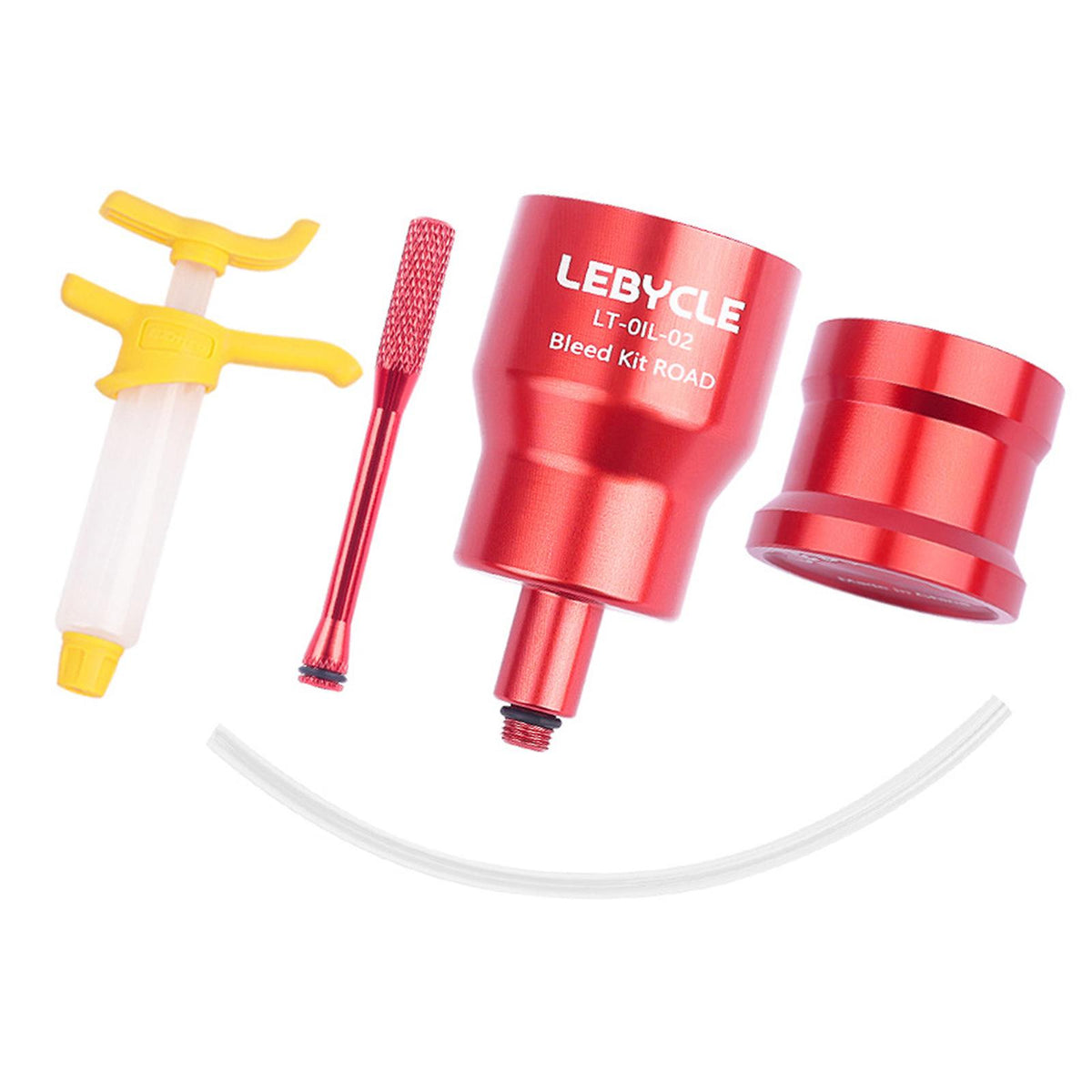 Maxbell Bicycle Road Bike Brake Oil Bleed Kit Tool Bleeding Oil Change Filling Tool Red and Base