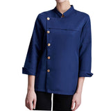 Maxbell Men Women Chef Coat Jacket Cooking Uniform Waiter Apparel Restaurant XL Blue