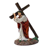 Maxbell Religious Jesus Statue Figurine Holy Crosses for Living Room Decor Ornament