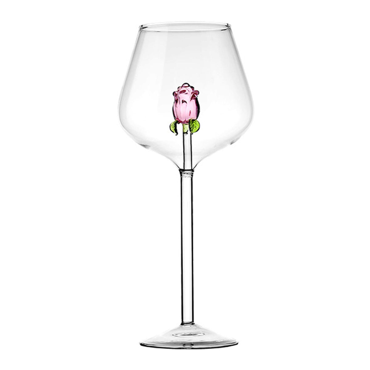 Maxbell Rose Wine Glasses Beverage Cups Wedding Glasses Cocktail Glass for Home Events 650ml