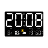 Maxbell Digital Alarm Clock with Day and Date Calendar Clock for Studio Beside Hotel White LED