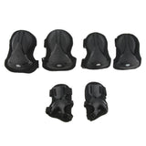 Maxbell 6 Pcs Adult Roller Skating Bicycle Safety Knee Wrist Guard Elbow Pad Black