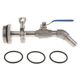 Max 45DTilt Nozzl Ball Valve Drum Adapter for 200L Stainless Steel 20MM Outlet
