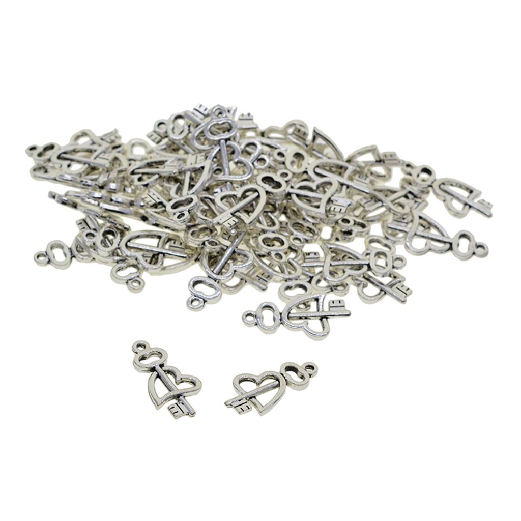 Maxbell 50pcs Cat Paw Pendants Peace Love Heart Diamond Hanging Decor heart