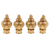 Maxbell 4 Pack Curtain Pole Ends Decorative Curtain Rod Ends Golden