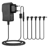 Maxbell 850mA Power Adapter for Electric Guitar Effects Pedal Tip-Negative 5 Way