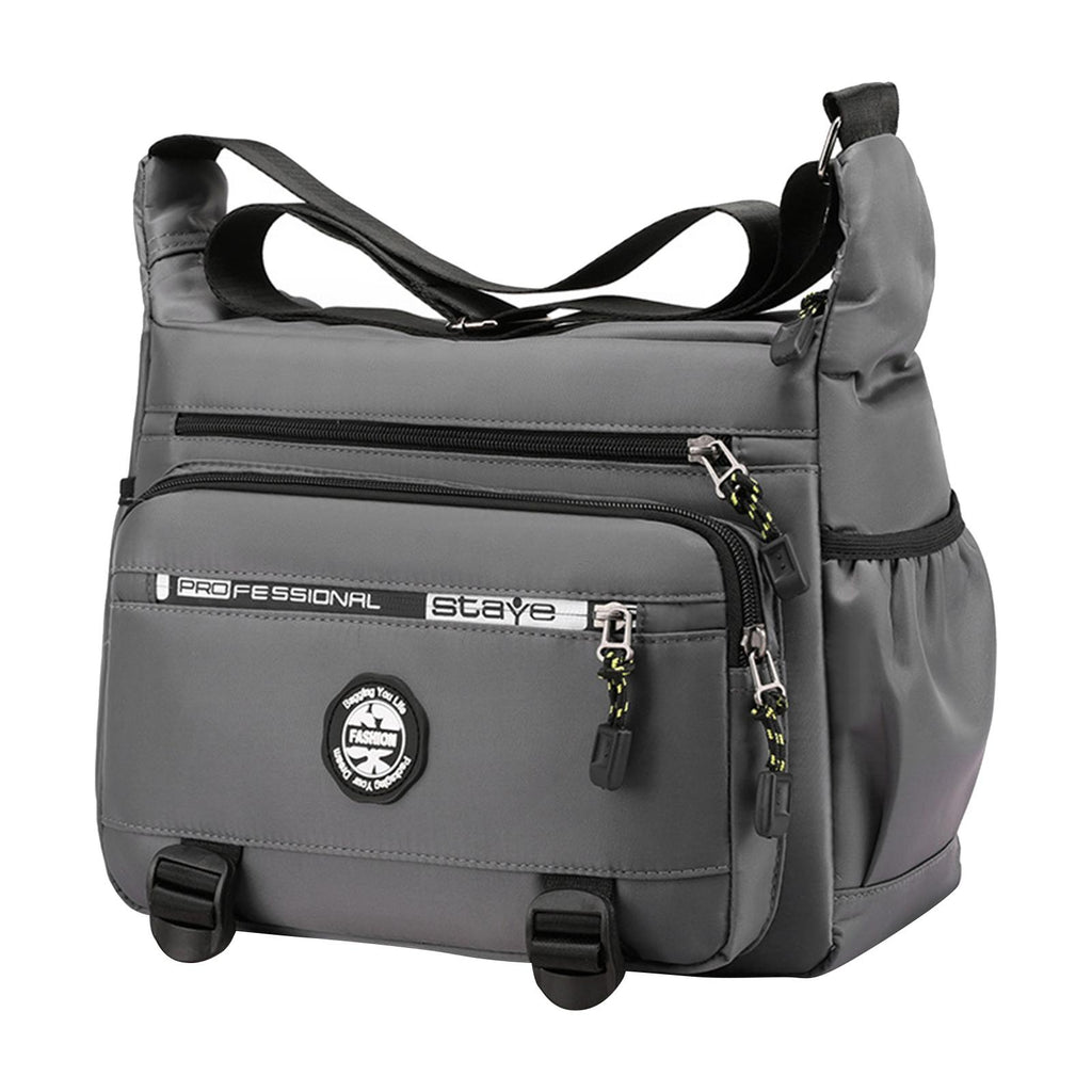 Maxbell Men Shoulder Bag Crossbody Bag Shopping Bag Travel Purse Lightweight Handbag Gray