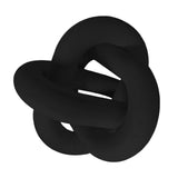 Maxbell Boho Wood Chain Link Knot Sculpture Crafts Party Cabinet Living Room Black