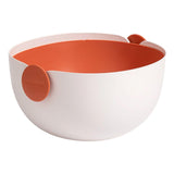 Maxbell Colander Rice Washer Strainer Bowl Drain Strainer Basket for Tomatoes Beans orange
