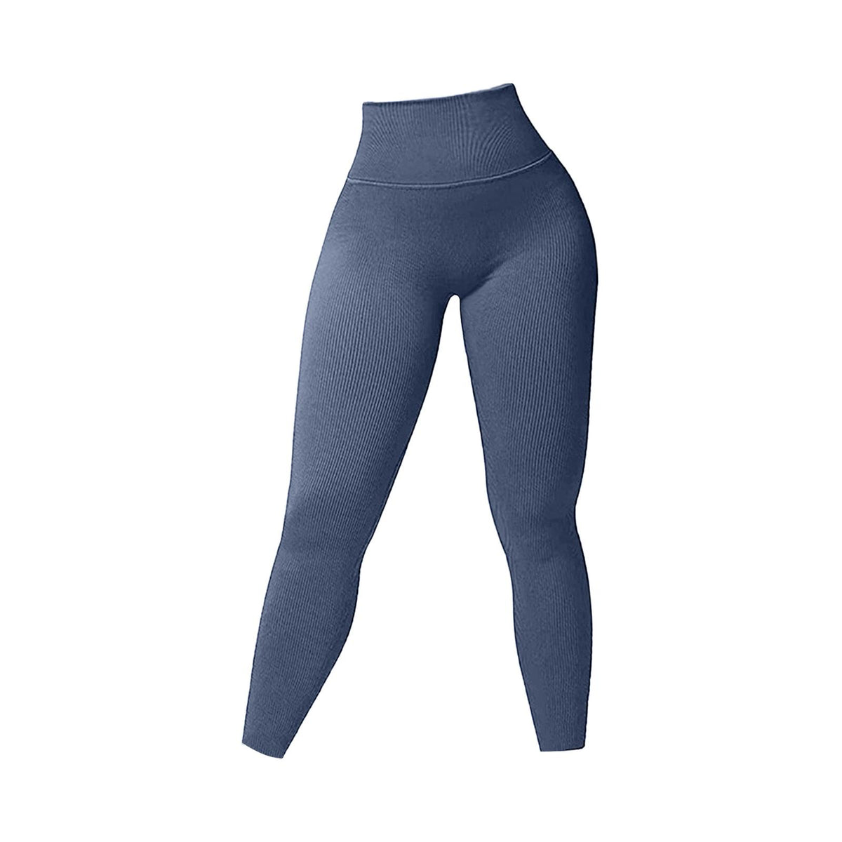 Maxbell Womens Yoga Pants High Waist Leggings Stretch for Running Exercise Workout Blue Gray M