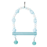 Maxbell Bird Toy Pet Hanging Ladder Bridge Climbing Swing for Conures Budgie Hamster Blue