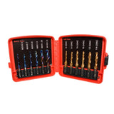 Maxbell Thread Tap drill bit Set Hardware Accessary for Carving Deburring Tapping 12Pcs Metric Blue