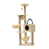 Maxbell Multi Layer Cat Condo Hammock Bed Cat House Cat Climbing Tree for Rest Play Beige