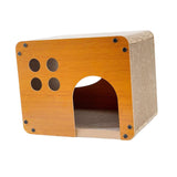 Maxbell Cat Dog Wood House Breathable Corrugated Cardboard Pets Cave Nest for Puppy