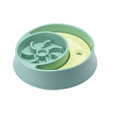 Maxbell Dog Slow Feeder Bowl Fashion Durable Dish Bowl for Puppy Pets Supplies green