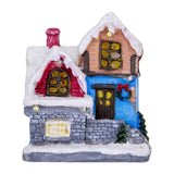 Maxbell Xmas Village House Ornaments Resin Decoration Collectible Buildings StyleD