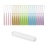 Maxbell 20x Acrylic Bookmarks with Tassels Reading Book Markers Crafts for Adults 15cmx2.4cm