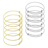 Max 12 Pack Blank Wire Adjustable Expandable Bangle Bracelet DIY Jewelry Making