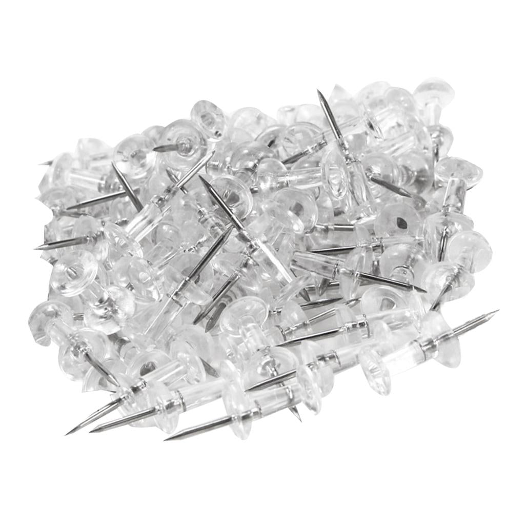 Maxbell 500x Clear Notice Board Push Pins School Drawing Flag Pins Thumb Tacks w/Box