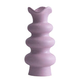 Maxbell Ceramic Flower Vase Modern Simple Flower Vase for Bedroom Party Dinner Table Violet 21cm