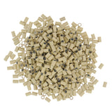 Max 500pcs Silicone Lined Micro Ring Links Beads Links For Hair Extensions Beige