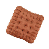 Maxbell Plush Back Cushions Mat Biscuit Shape Thicken Furniture for Living Room Yoga Brown