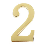 Maxbell Golden Self-Adhesive Door Number Sign Plaque Digit Number for Home Outdoor Number 2