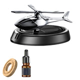 Maxbell Helicopter Car Air Freshener Office Dual Frequency Mode Solar Autorotation Black