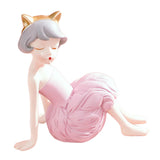Maxbell Modern Girl Statue Ornament Craft Desk for Birthday Gift Office Rack StyleC