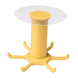 Maxbell Wall Mounted Utensil Holder Hook Kitchenware Storage Rack for Towel Spoon Yellow