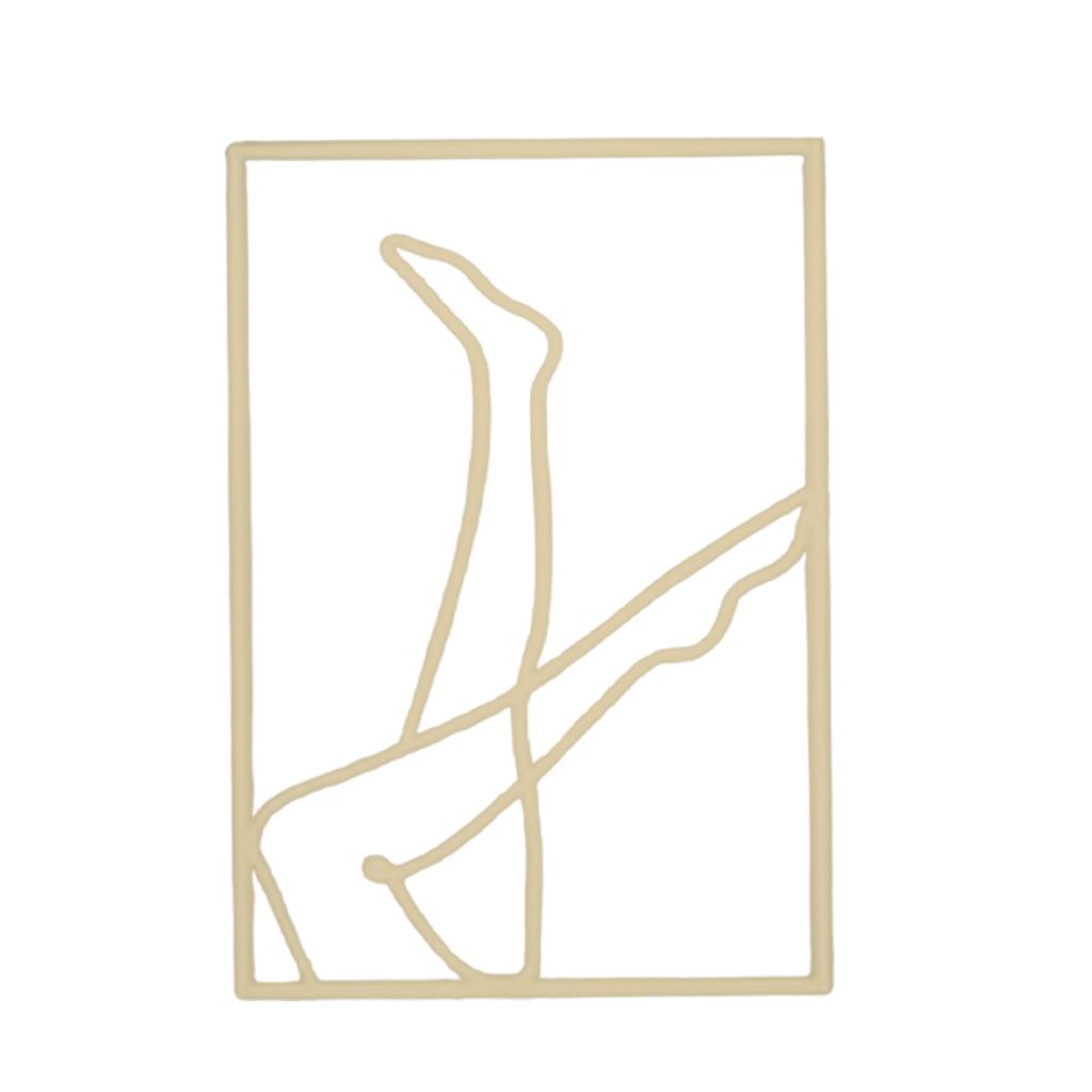 Maxbell Women Figure Art Print Aesthetic Line Drawing Gold Wall Decor Beautiful legs