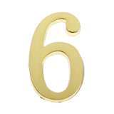 Maxbell Golden Self-Adhesive Door Number Sign Plaque Digit Number for Home Outdoor Number 6