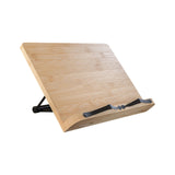 Maxbell Bamboo Book Reading Stand Holder with Different Adjustable Angles Compact Size S