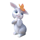 Maxbell Garden Statue with Butterfly Light Waterproof for Backyard Decorations gray