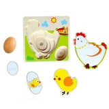 Maxbell Colorful Multi Layer Puzzles Toys Chick Growing Up Learning Wood Toys