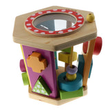 Maxbell Children Wooden Toy Multi-function Hexahedral Building Block Kids Gifts A