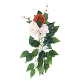 Maxbell Chair Back Flower Chair Bench Flowers Backdrop Decor for Garden Decoration 20cmx45cm