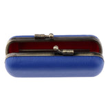 Maxbell Makeup Holder Lipstick Case Lip Gloss Storage Box with Mirror for Purse Blue