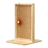 Maxbell Sisal Cat Scratcher Cat Scratch Pad Wood Frame and Base Floor Use Accessory Brown