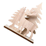 Max Wood Crafts Christmas Party Supplies Home Decorations Elk 3 11.4x14.5cm