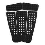 Maxbell 5 Pieces Square Grooved EVA Surfboard SUP Traction Deck Grip Tail Pad Black