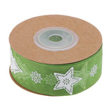 Maxbell 10 Meters 25mm Satin Sheer Ribbon Multi-Purposes Christmas Ribbon green