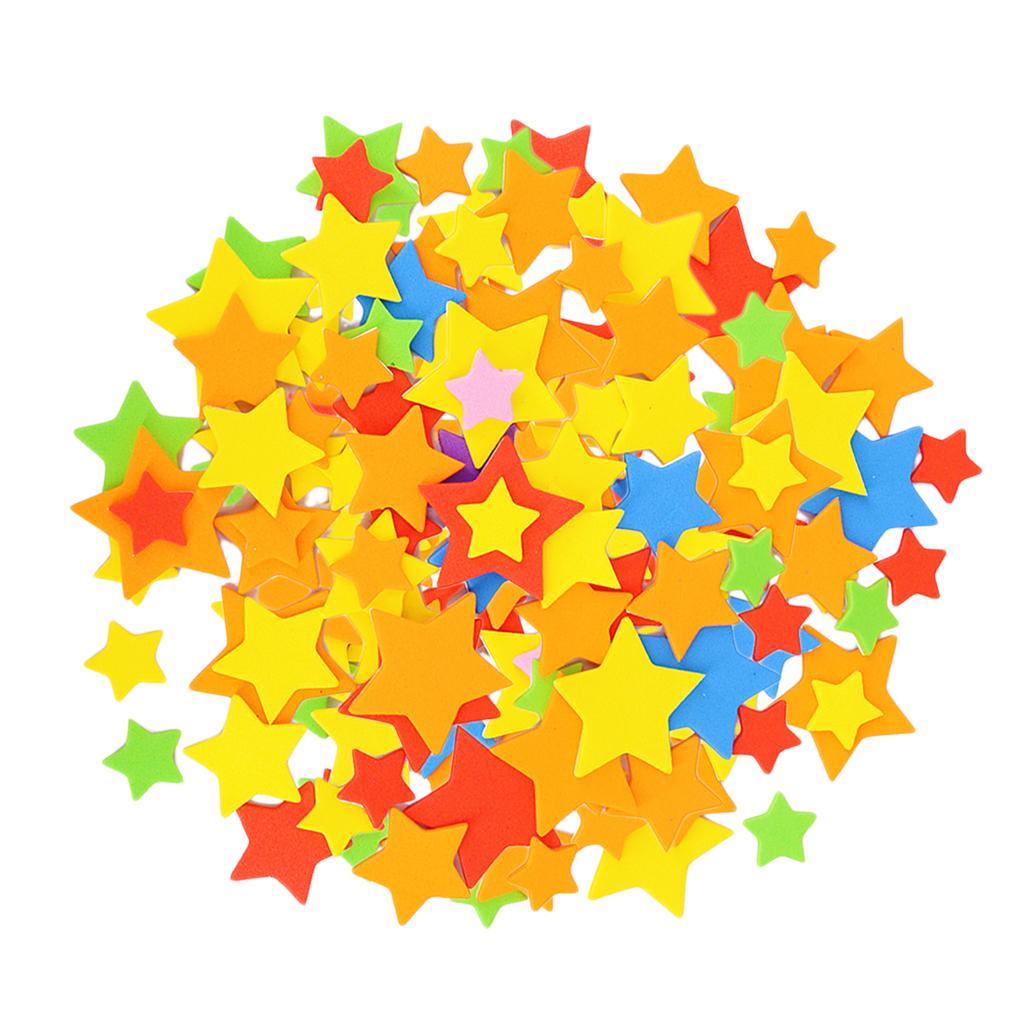 Maxbell 4 Bags Kids Craft Stickers DIY Diary Scrapbooking Art Adhesive Tag Stars