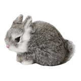 Max Simulation Relastic Rabbit Home Decorations- 13x7x10cm Gray