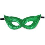 Maxbell Mardi Gras Masquerade Eye Mask Sequin Eyemask Carnival Halloween Photo Prop Green