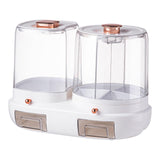 Maxbell Rotating Rice Dispenser Storage Container for Barley Mung Beans Small Grains White