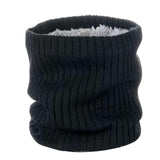 Maxbell Winter Warm Scarf Loop Solid Scarf Lightweight Windproof Thermal Comfortable Black