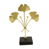 Maxbell Metal Leaves Sculpture Ginkgo Leaf Ornament for Living Room Decor Accent StyleA