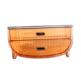 Maxbell Make up Case Cosmetic Desktop Case Cosmetic Storage Rack for Drawer Vanity Orange